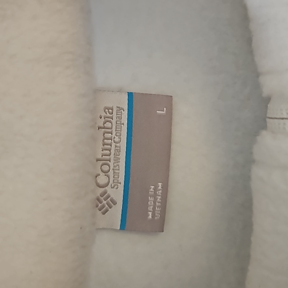 Columbia Women's Full Zip Up Fleece Jacket. OFF-WHITE. Size: L - Picture 6 of 13